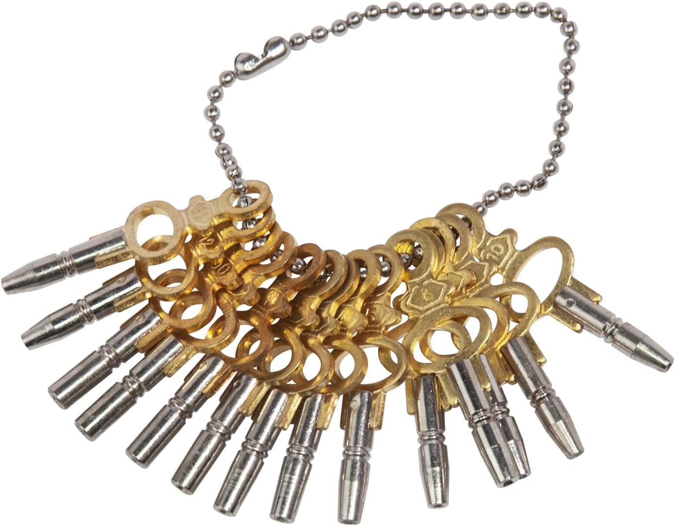Set of 14 Pocket Watch Winding Keys Sizes 00 to 12