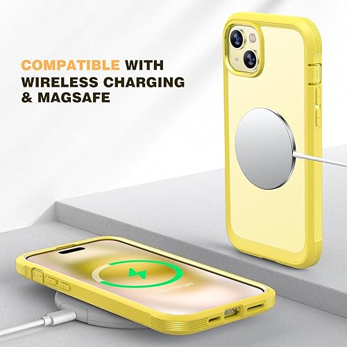 Miniatura 4 de Diaclara - Funda diseñada para iPhone 15 Plus de 6.7 pulgadas, transparente, cuerpo completo, con protector de pantalla, resistente de protección