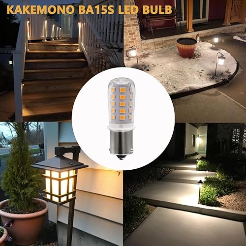 Miniatura 7 de KAKEMONO BA15S - Bombillas LED de 12 V para interiores de caravana, 1156 1141 P21W S8 SC, base de contacto único de bayoneta, para luces de remolque