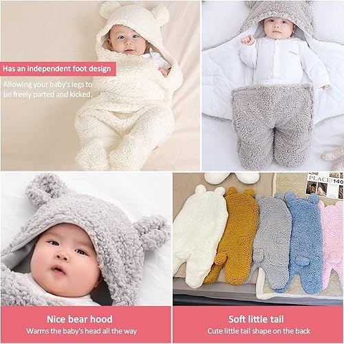 Miniatura 9 de KLERICER Manta para bebé recién nacido, manta con capucha para bebé, saco de dormir, para niños de 0 a 3 o 3 a 6 meses