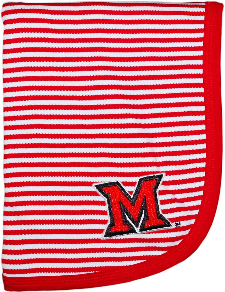 Creative Knitwear College Baby NCAA Infant Striped/Solid Blanket, Unisex, One Size 37.5 X 33.5