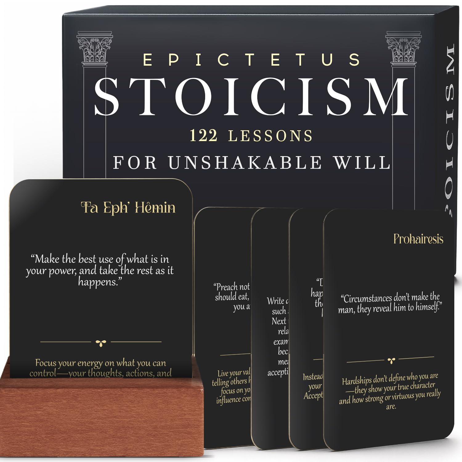 The Daily Stoic Quotes - Epictetus Stoicism Cards for Motivation