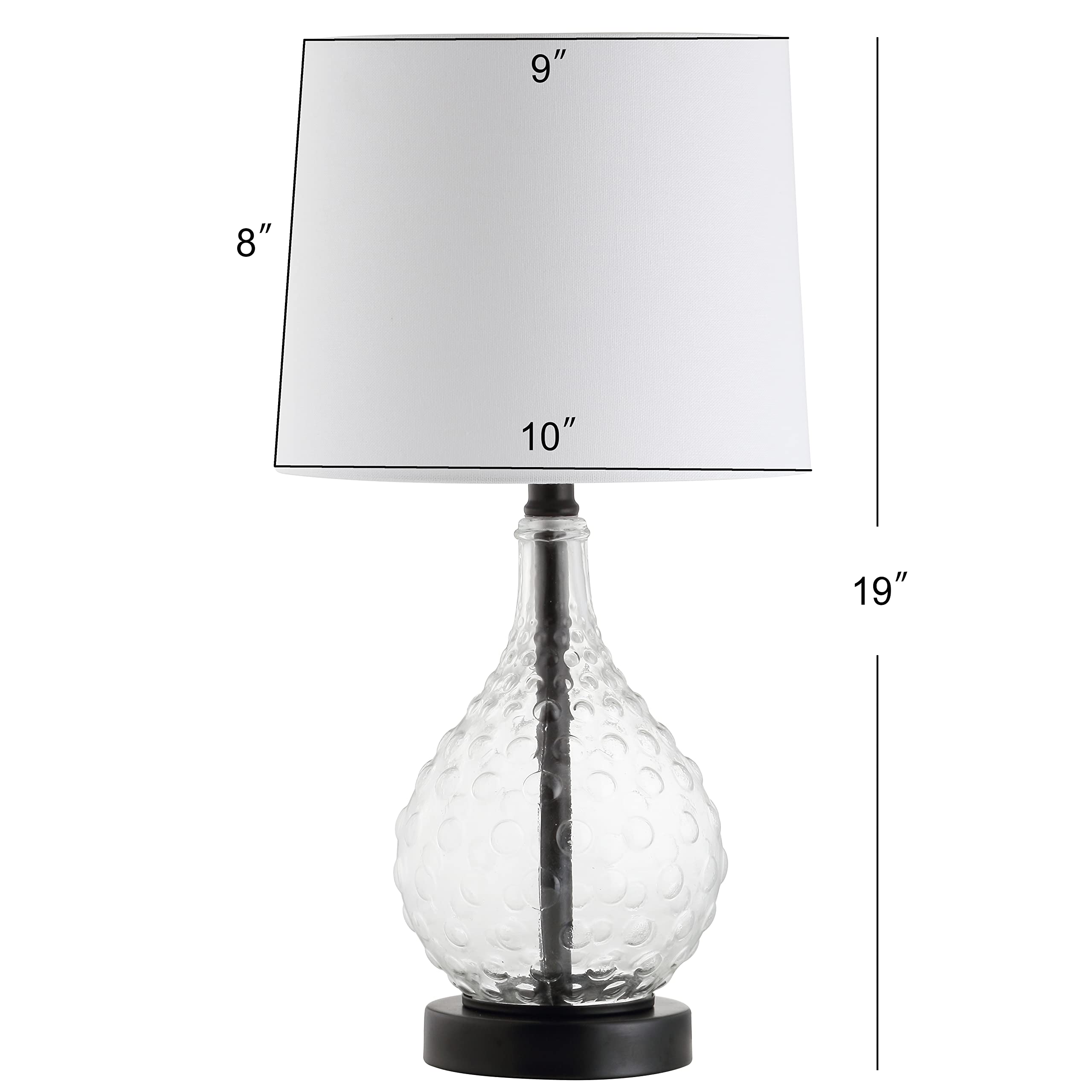 SAFAVIEH Lighting Collection Targari Black/ Clear Crystal 19-inch