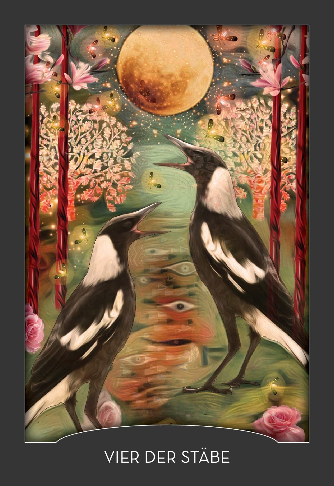 Wächter der Nacht Tarot: 78 Tarotkarten (Krafttiere Tarot, Fledermaus, Elster, Biene...)