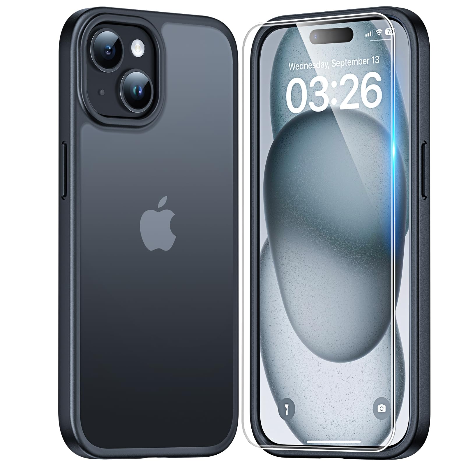 TAURI Funda para iPhone 13/iPhone 14, Compatible con MagSafe [No amarillea] con Vidrio Templado, Carcasa Nueva para iPhone 13/iPhone 14,Funda Ultra Fina antichoque - Transparente — view 85