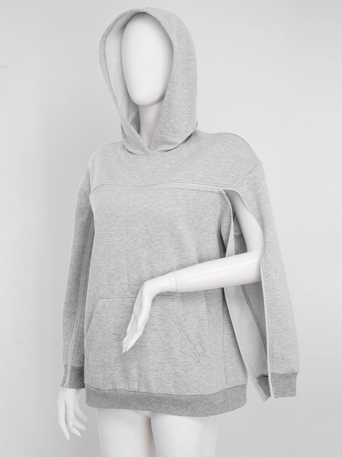 TiaoBug Womens Post Mastectomy Hoodies Adaptive Recovery Clothing Rotator Cuff Recovery Shirt Adaptive Jacket