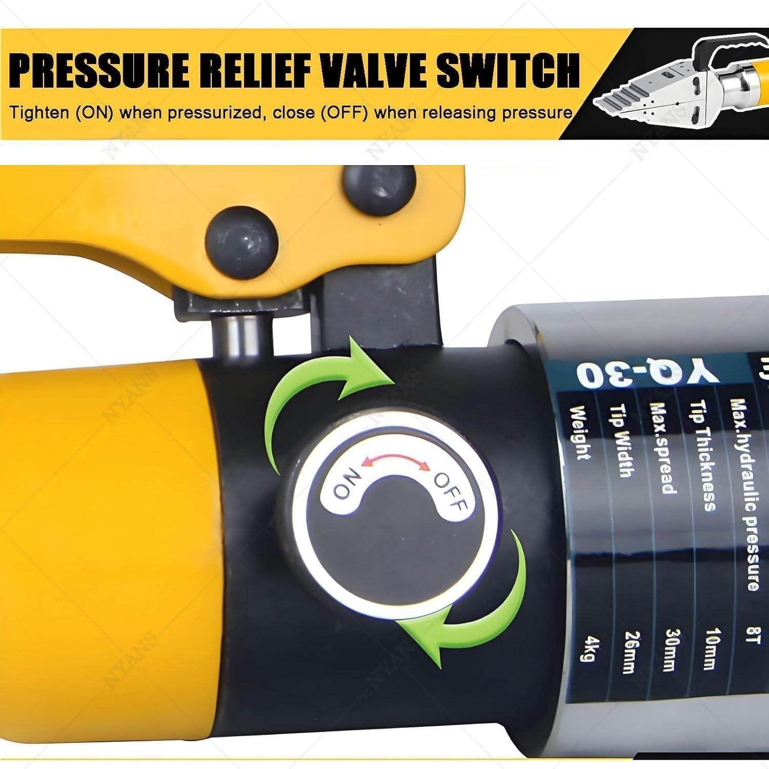 10T Hydraulic Flange Separator Tool, Manual Spreader with 81MM Gap for Pipe Flange Maintenance and Construction, Heavy-Duty Industrial Equipment