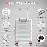 Amazon.com | UrbanExplorer All Aluminum Carry On Luggage Hard