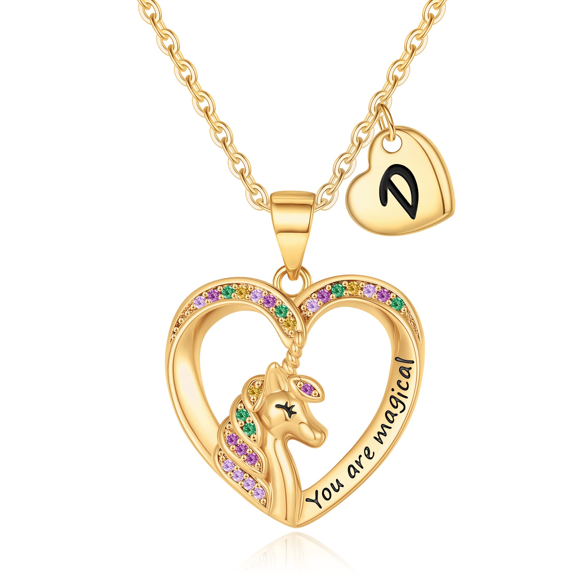 Unicorn Necklace for Little Girls Kids - Birthday Gifts for Girls Kids