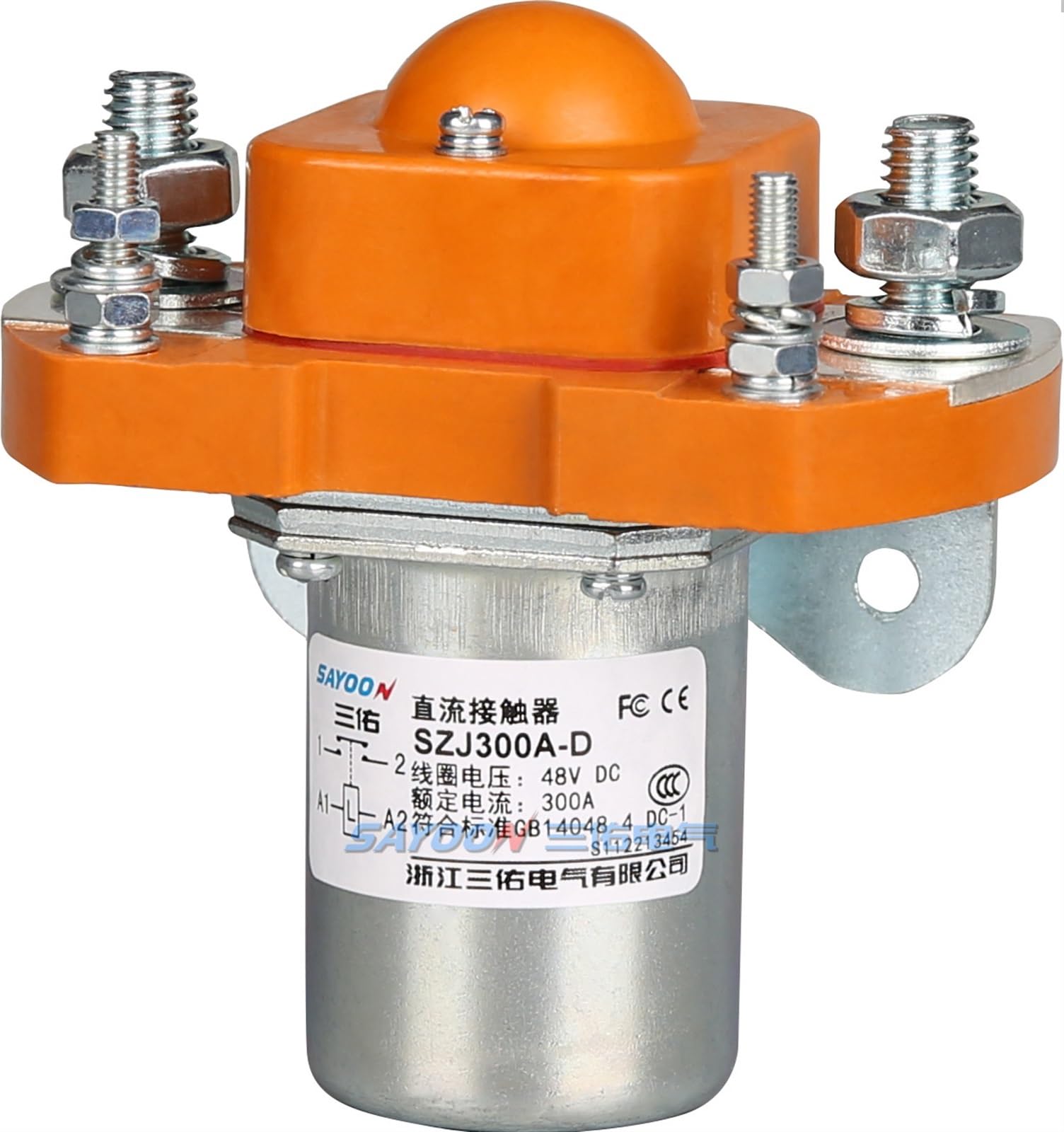 PWANUIGTE Direct Current contactor Single Coil dc SZJ300A-D,MZJ-300D,ZJ300D(Coil Voltage 48v)