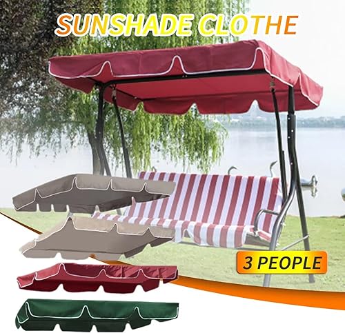 Miniatura 5 de Toldo de repuesto para columpio, cubierta superior impermeable para columpio, cubierta de toldo de jardín para jardín al aire libre, patio, parque,