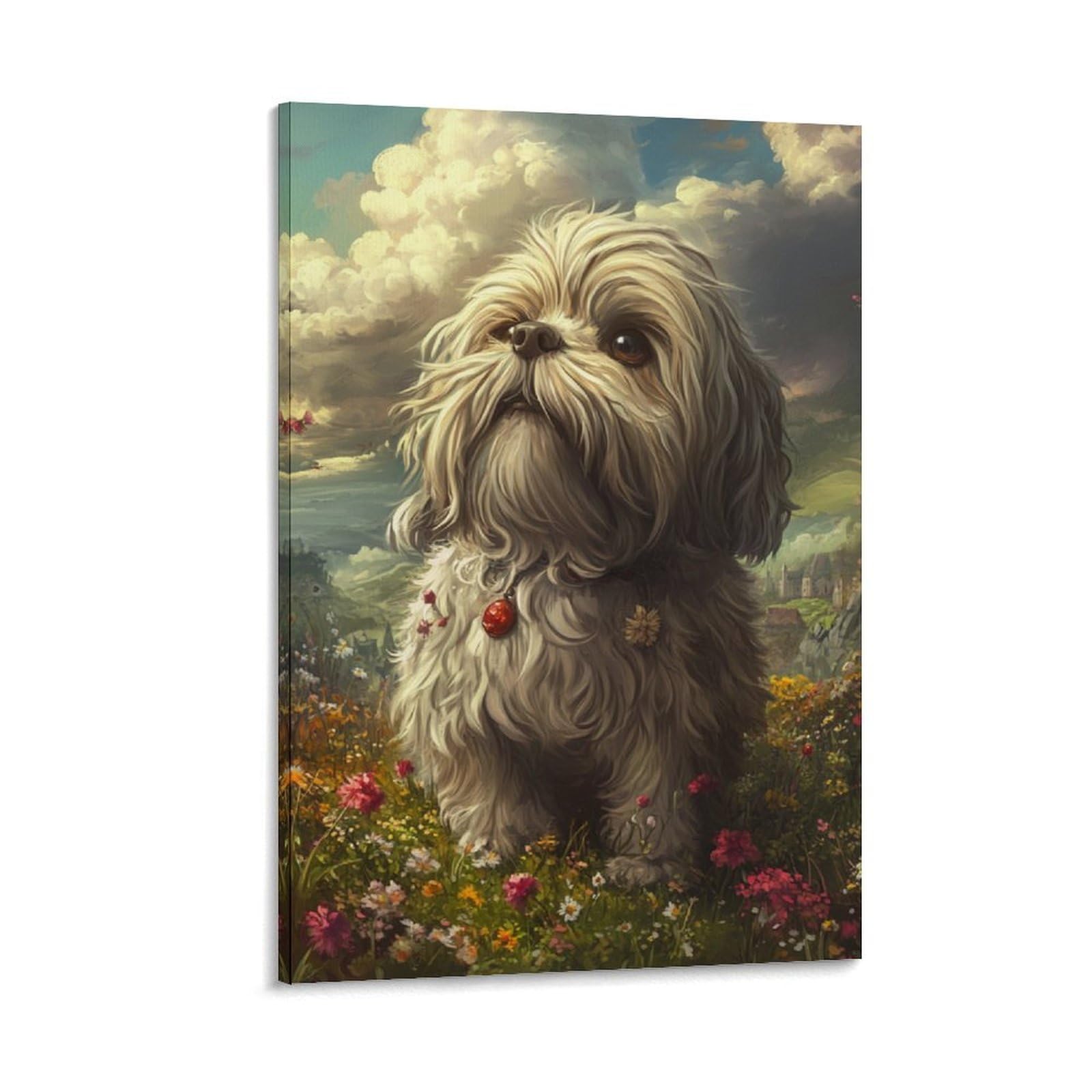 Toile Shih Tzu tableau impression décoration murale 30x45 - 6