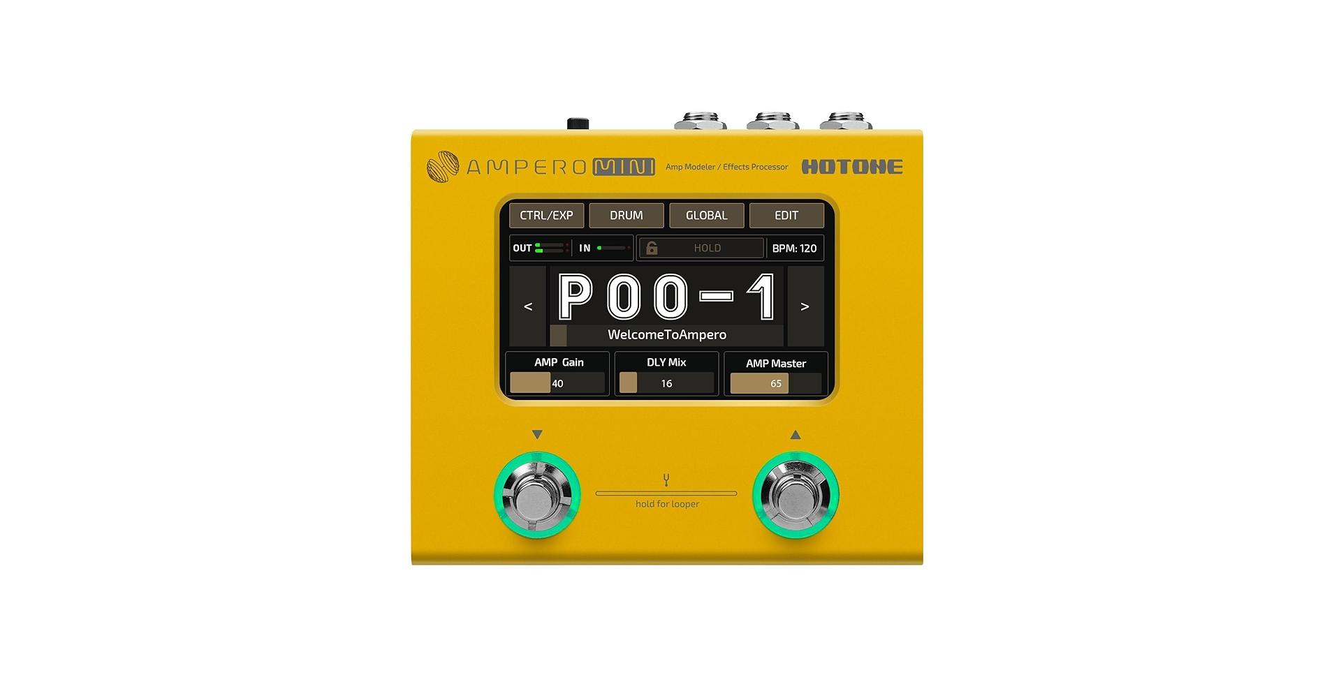 Hotone Ampero Mini イエロー Hotone Ampero Mini Amp Modeler and Effects Processor
