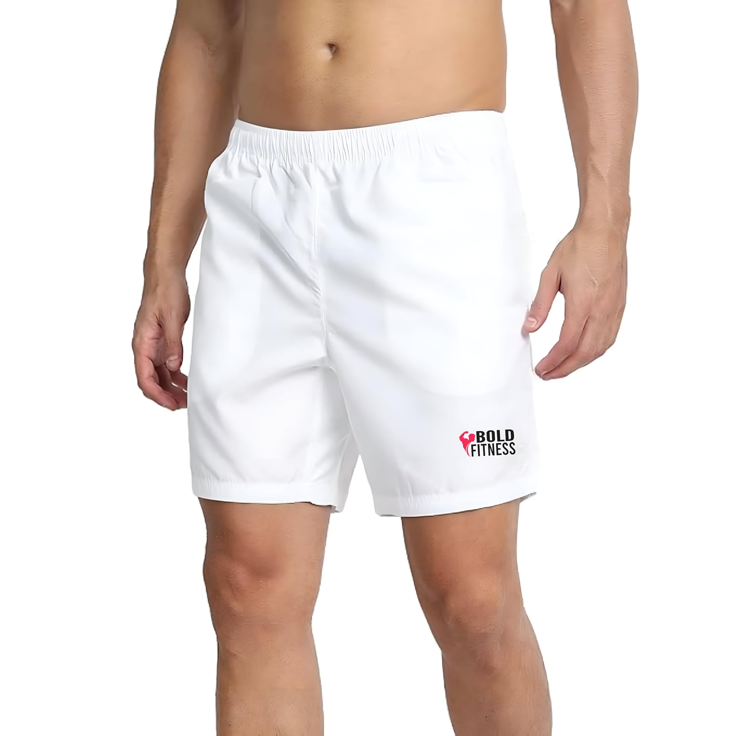 BOLD FITNESS Men’s Shorts with Quick Dry Tech | Athletic Anti-Wicking Lightweight Shorts for Sports, Running & Gym
