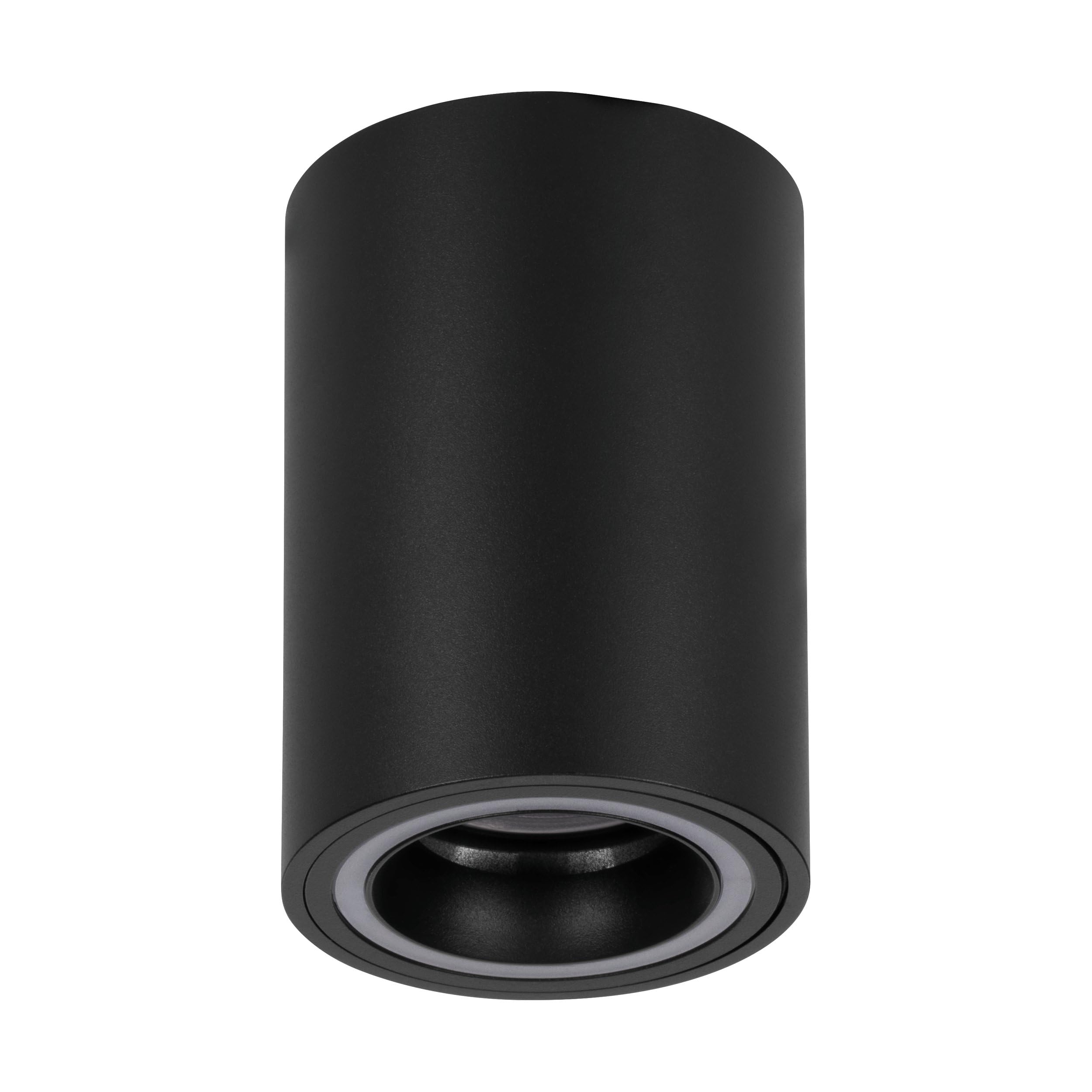 Eglo Connect.z Smart Home LED Ceiling Light Carosso-Z, ZigBee, app and Alexa Voice Control, Warm White-Cold White, RGB, dimmable Spotlight, Black Metal, Ø 8 cm