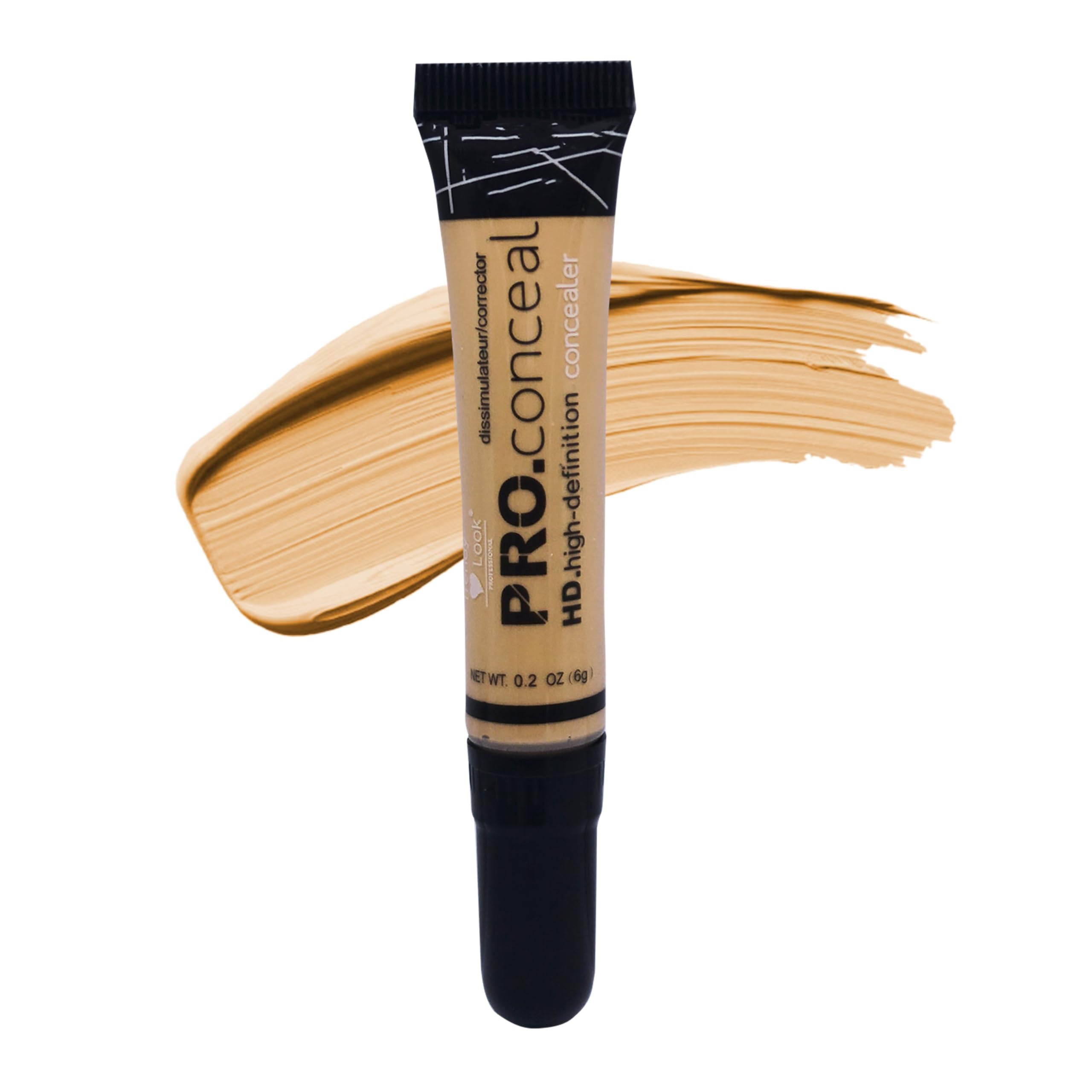 Trendy Look PRO.conceal HD High-Definition Concealer, Liquid, Natural/Matte Finish, Buildable Coverage, All Skin Types, 6g (Dusky Skin)