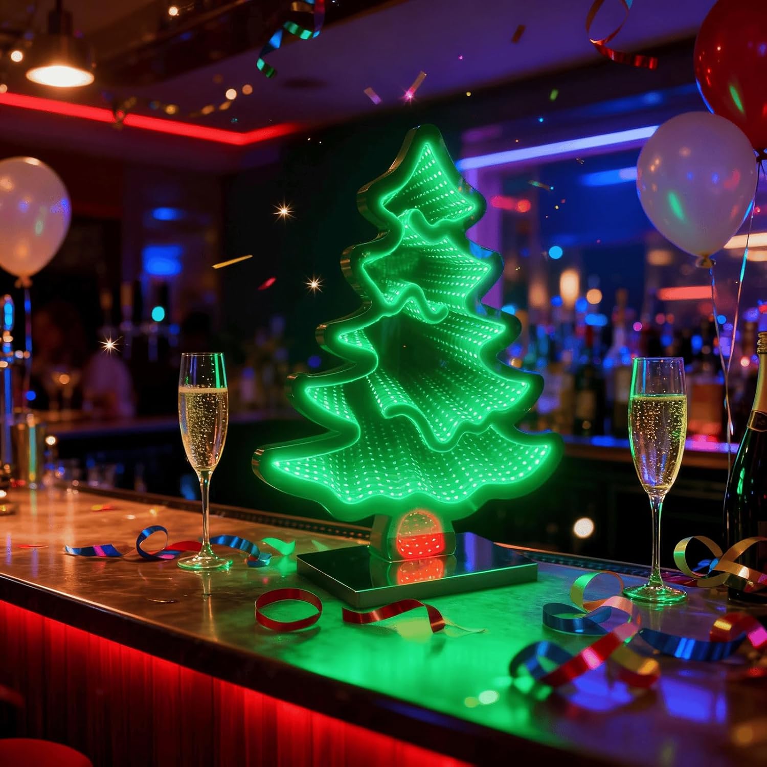Christmas Tree Neon Signs,Best Gifts for Family,USB Powered Green Xmas Neon Lights,Xmas Neon Light for Holiday Party Home Wedding Festival Christmas Decor