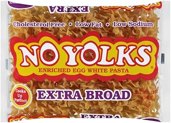 No Yolks Extra Broad Egg Noodle, 12 oz Pack of 12