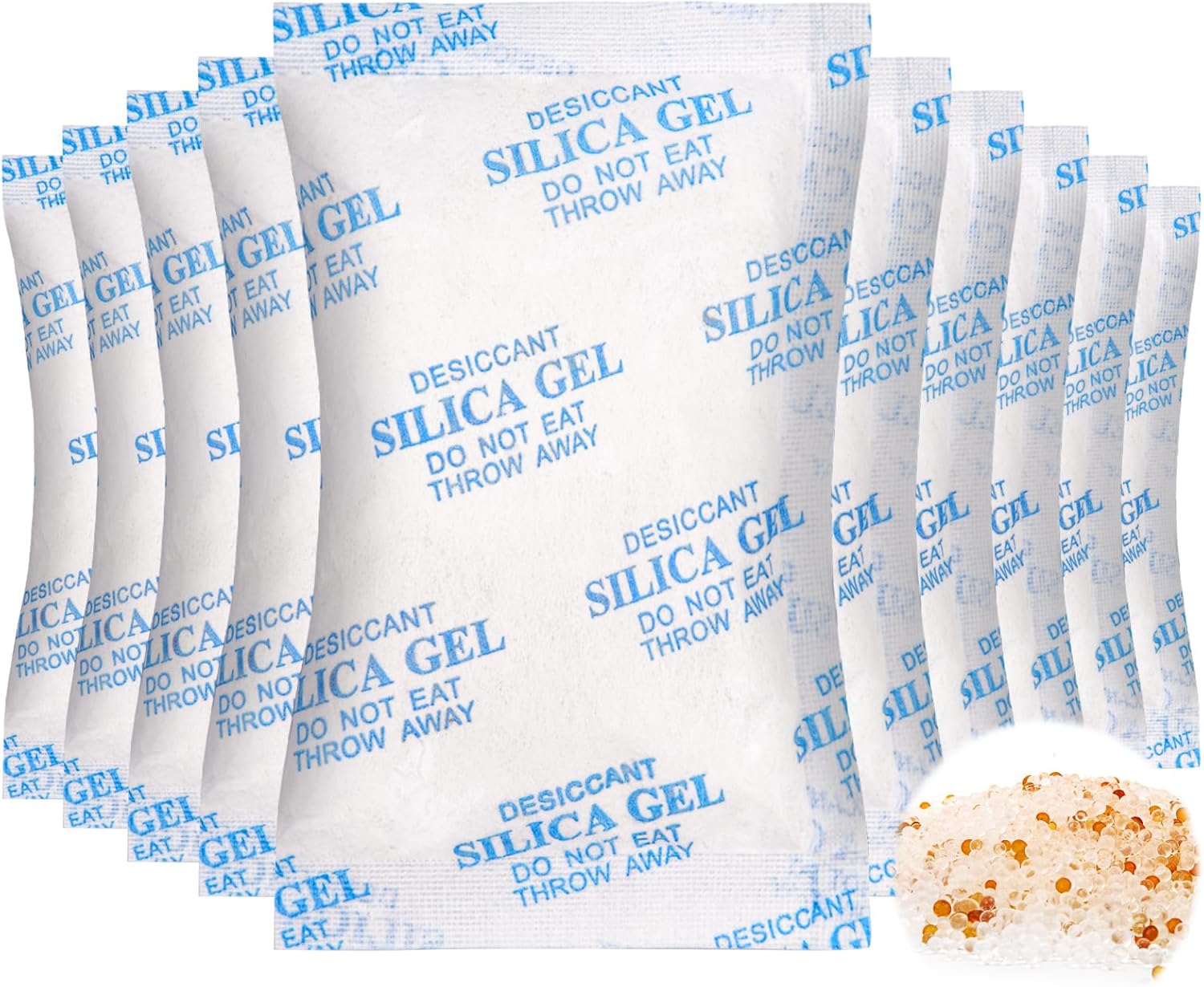 Desiccant Packs 50 Gram [10 Packs] Silica Packets