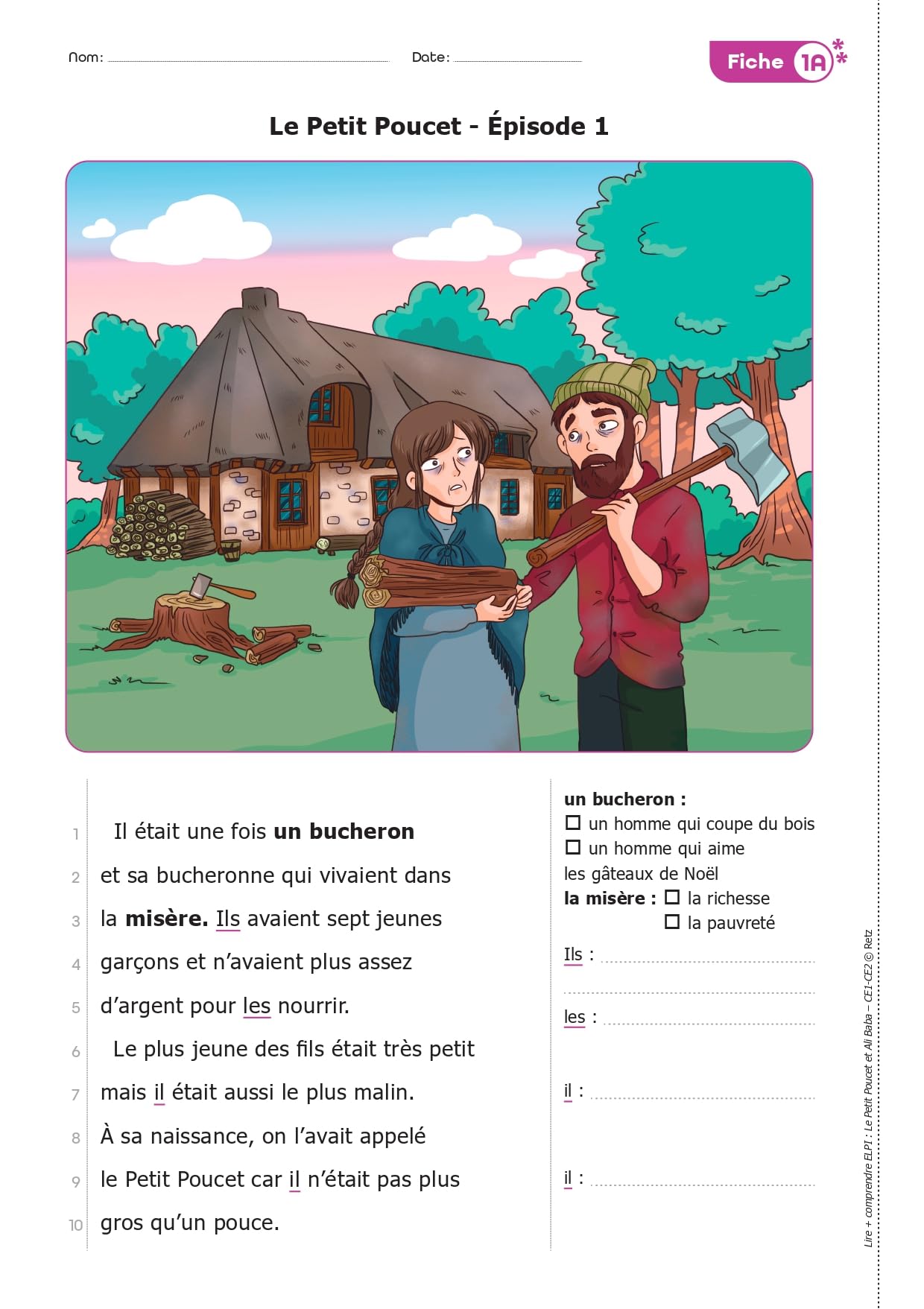 Lire + comprendre CE1 - CE2 (+ ressources numériques) - Le Petit Poucet et Ali Baba: Énonciation - Lexique - Pronoms - Implicite