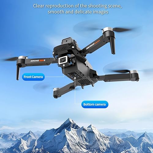Miniatura 4 de FPV Drone plegable sin escobillas con cámara para adultos 1080P, cámara WiFi, lente gran angular de 110, evita obstáculos, sígueme, modo sin cabeza,