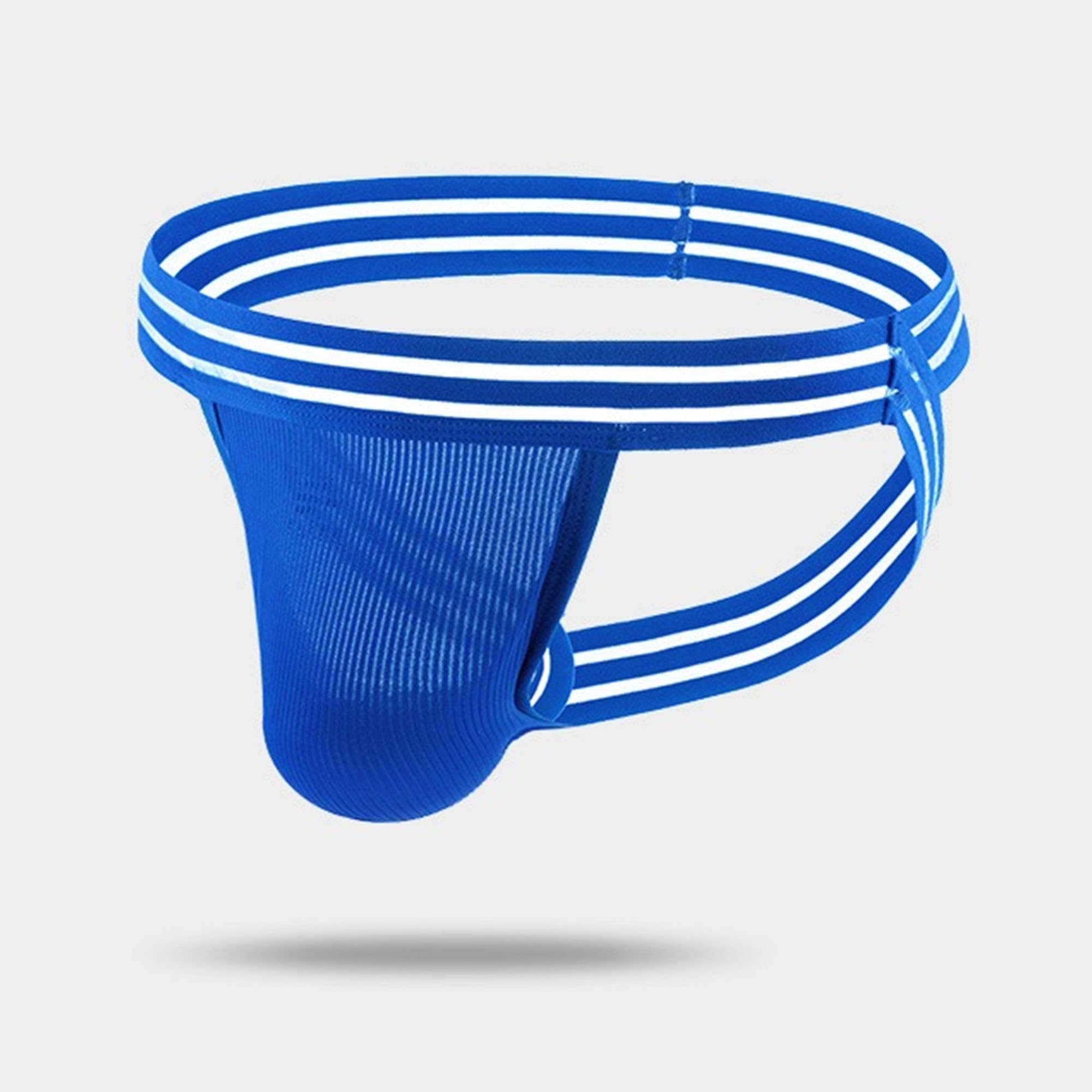 JEKE-DG Men's Low-Waisted Thong Underwear Elastic Widened Waistband Bikini Underwear Pouch Briefs 1Pack/3Pack/5Pack (Large,Blue-1pc)