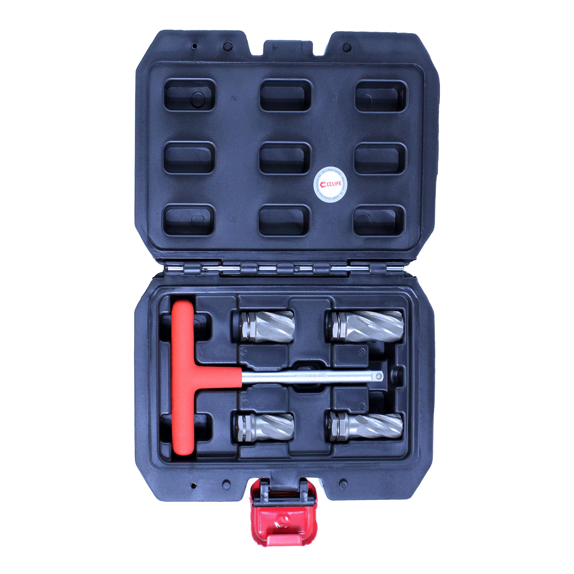 CCLIFE ABS Sensor Reibahlen-Satz 5-tlg. 14-18 mm | Sensoraufnahme reinigen | Rost & Ablagerungen entfernen | T-Griff 125 mm | 1/4 Zoll | 40CR & 9SiCr Stahl