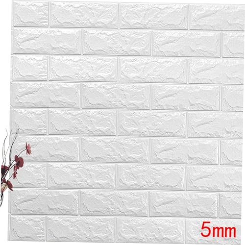 Miniatura 5 de Angoily 3 calcomanías de pared de ladrillo en D, autoadhesivas, decoración del hogar, papel tapiz de ladrillo, autoadhesivo, anticolisión, apliques