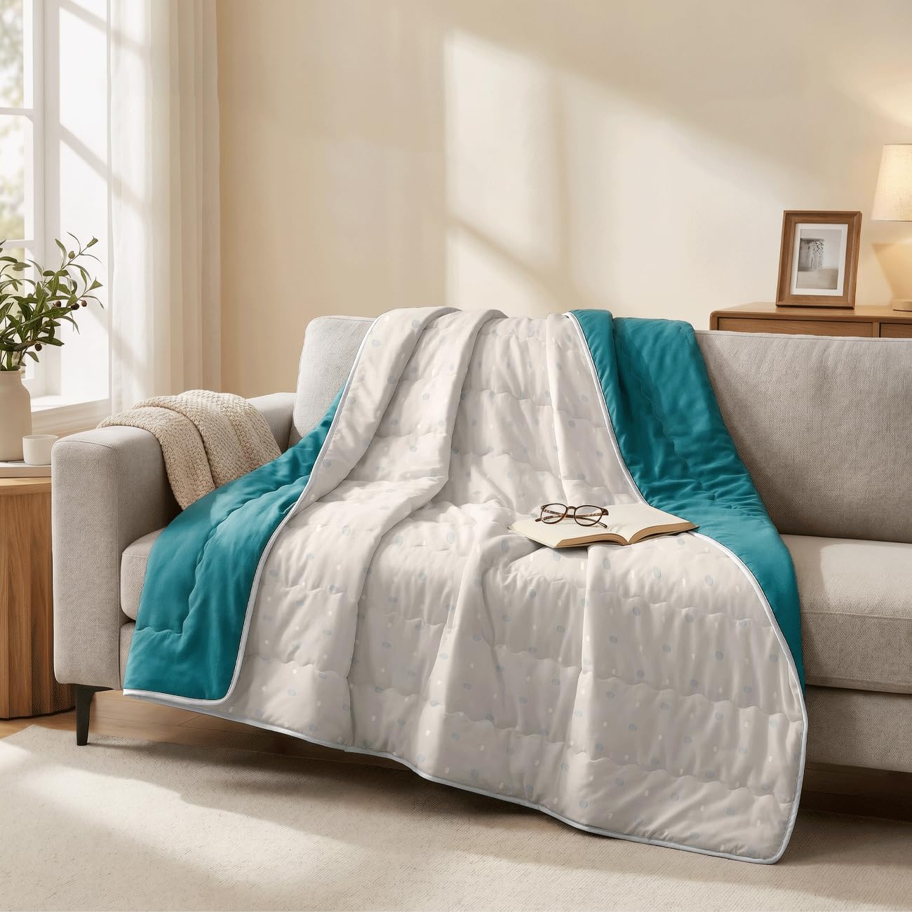 Odot Piumino in Satin Senza Copripiumino 4.5 Tog (Pietra di cane 7,229x229cm)