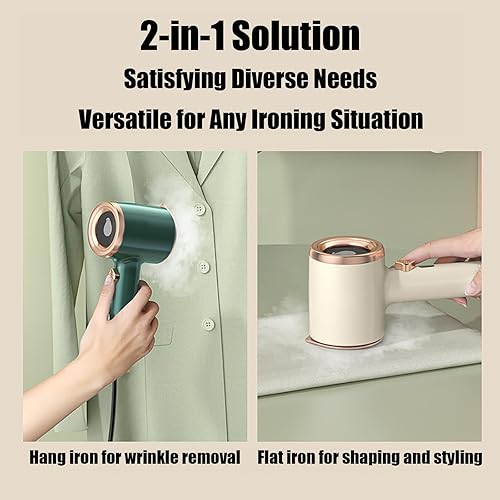 Miniatura 2 de Mini máquina de planchar portátil, mini plancha de vapor de viaje, mini máquina de planchar de mano para ropa, precalentamiento rápido, planchado en