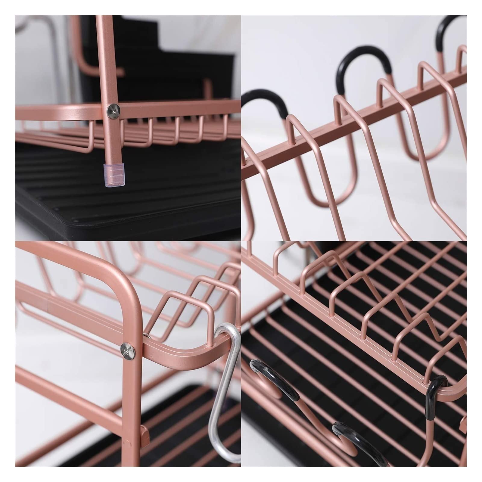 UNNS Geschirrständer Küchenaufbewahrungsregal Teller Trocknung Rack Küchenregal Organizer über Waschbecken Utensilien Halter Schüssel Schüssel ablassen Regal Abtropfgestell (Color : A)