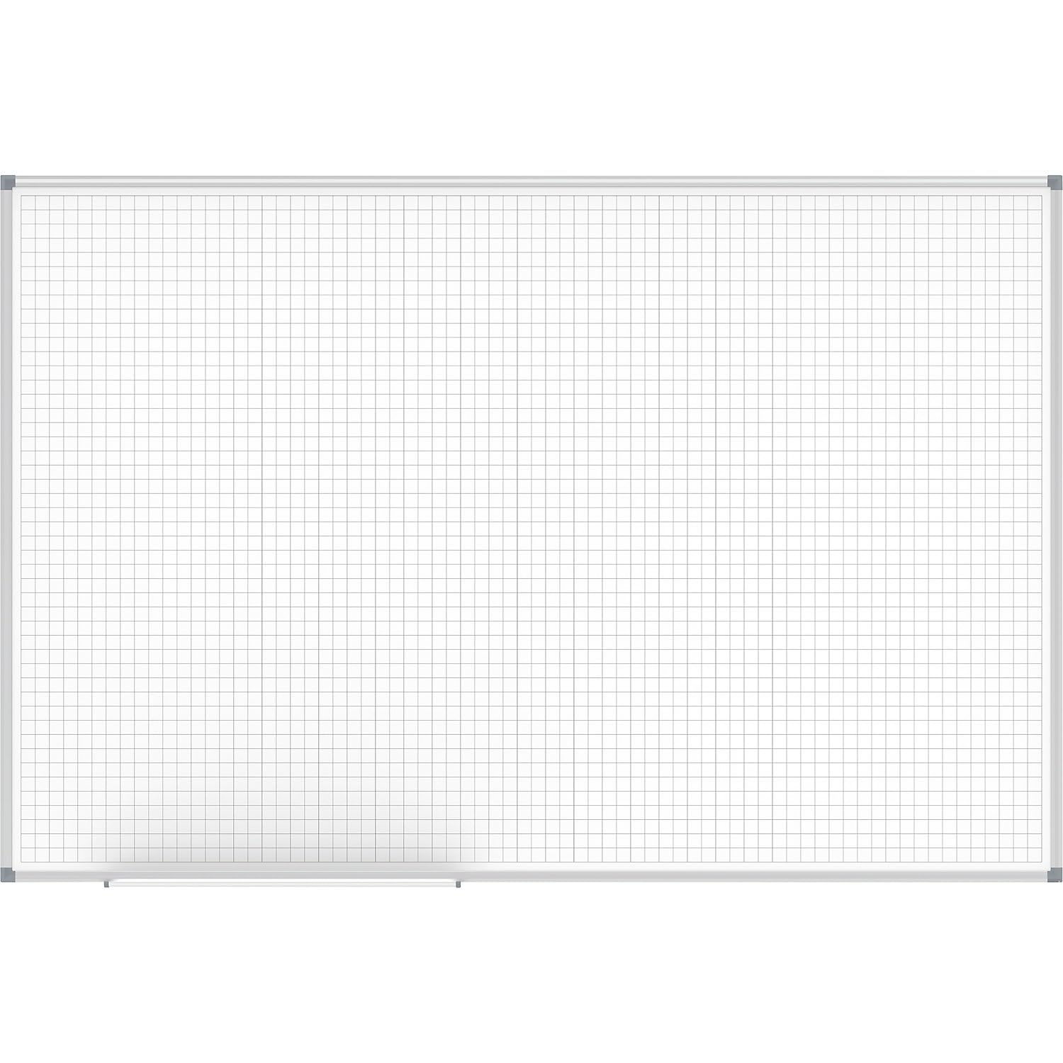 MAUL Pizarra blanca MAULstandard magnética 100 x 150 cm aluminio gris
