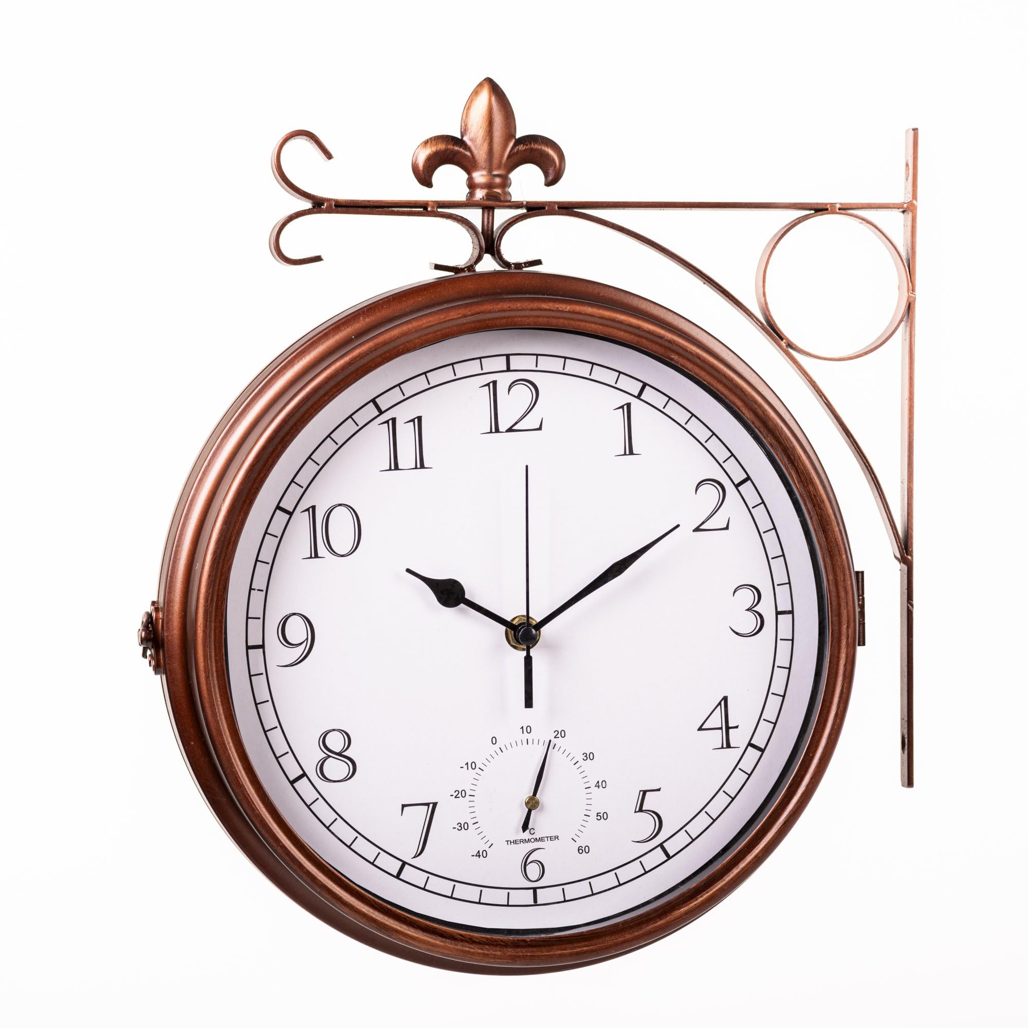 Garden Gear Wyevale Double Sided Station Clock And Thermometer