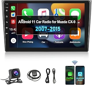 Android 11 Car Stereo for Mazda CX-9 2007-2015 with Apple Carplay&Android Auto,10.1 Inch Touch Screen Car Radio with GPS Navigation WiFi Bluetooth FM/RDS Radio SWC Dual USB/AUX-in+AHD Backup Camera