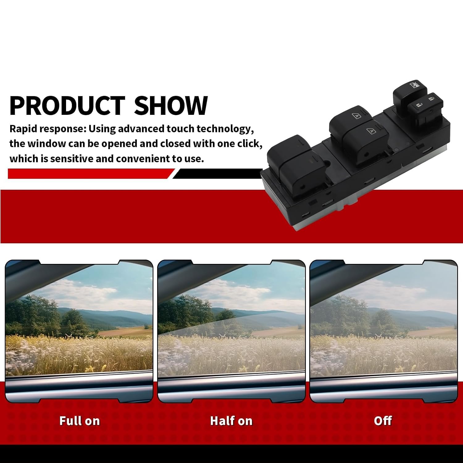 Nakkaa Driver Side Power Window Switch Compatible with FX35 FX37 FX50 QX70 2011-2017 25401-1CA6A 254011CA6A