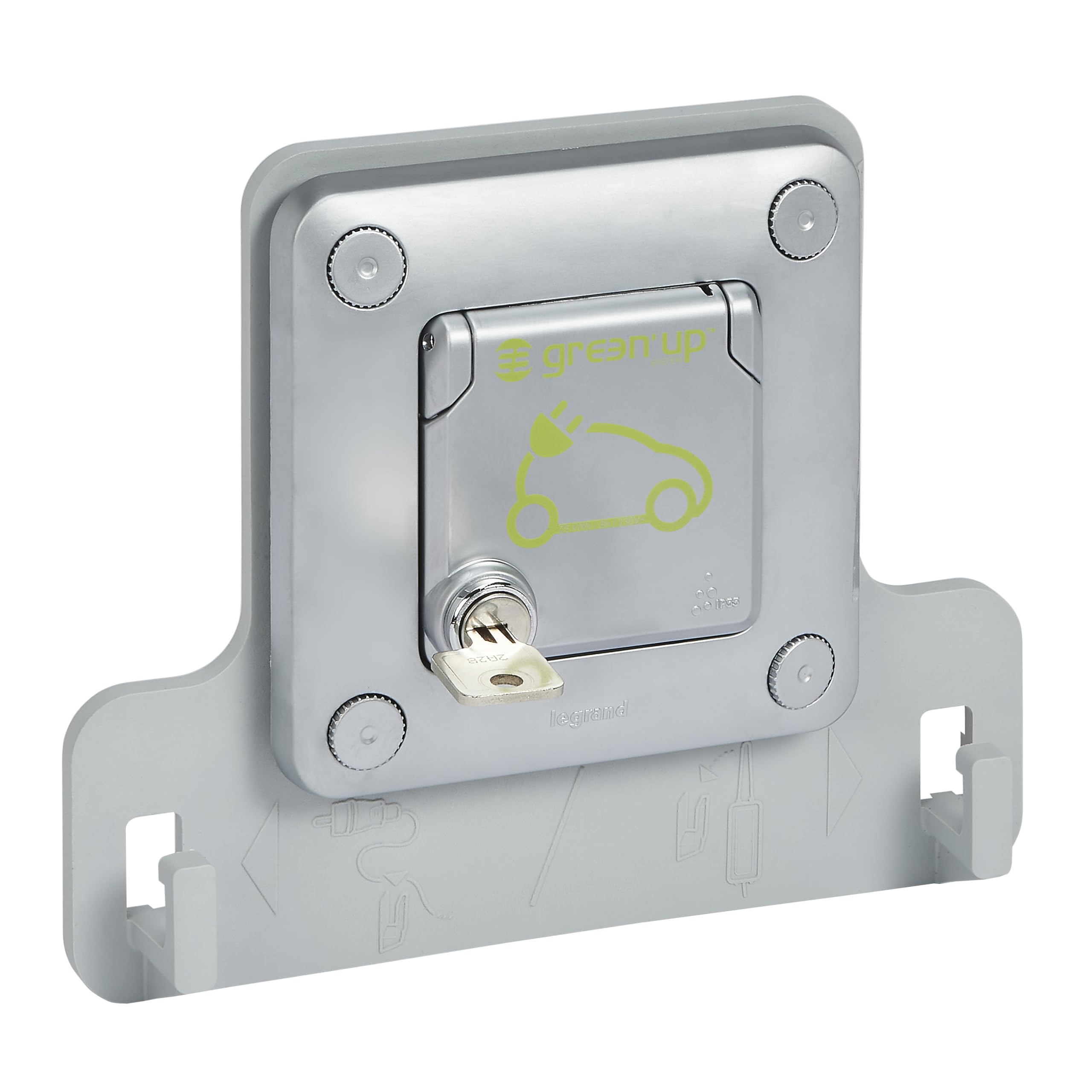 Prise d'encastrement pour véhicule électrique Legrand 077857 2P + TT Vert UP 3,2 kVA