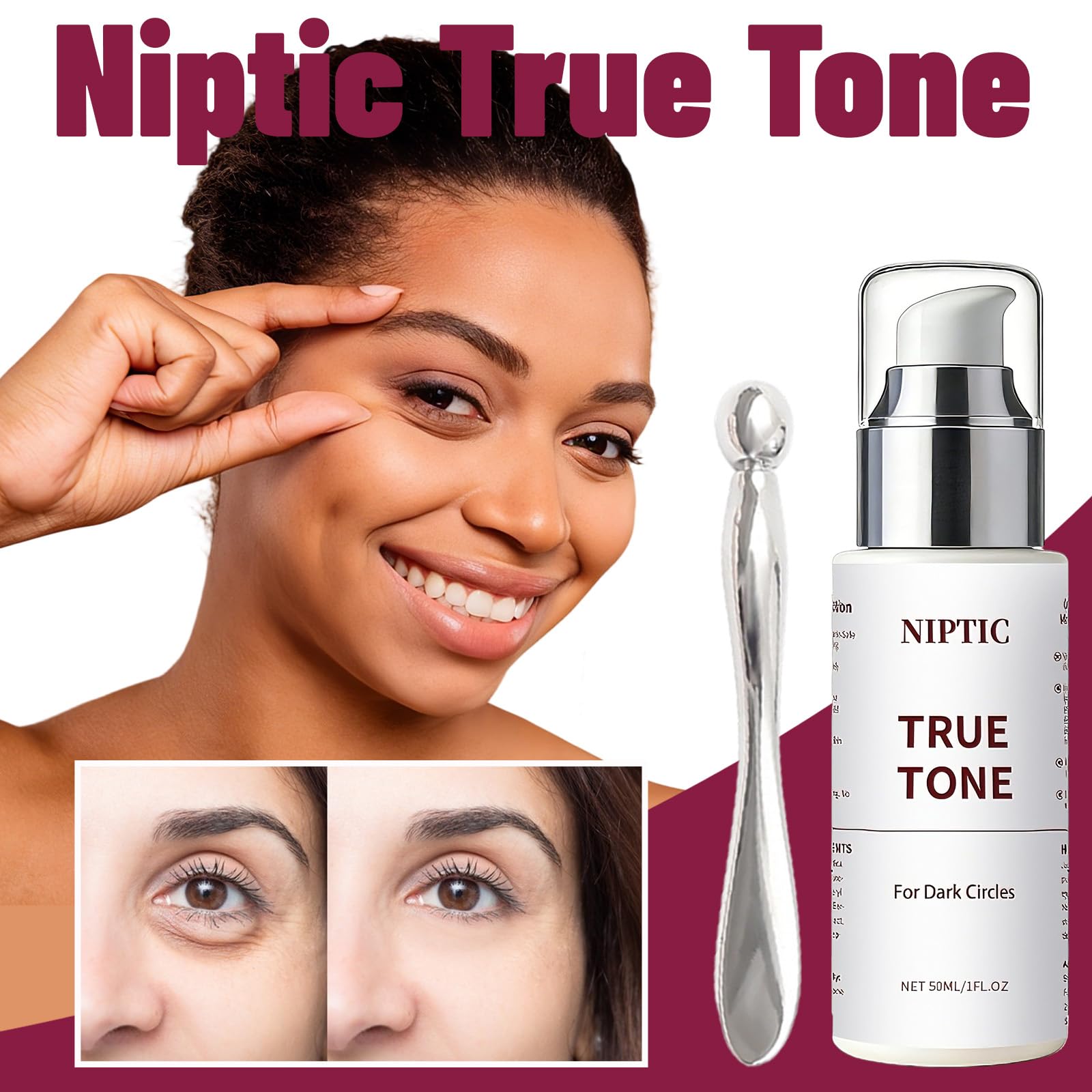 Amazon.com: Niptic Dark Circle, Niptic True Tone Eye Cream, Under