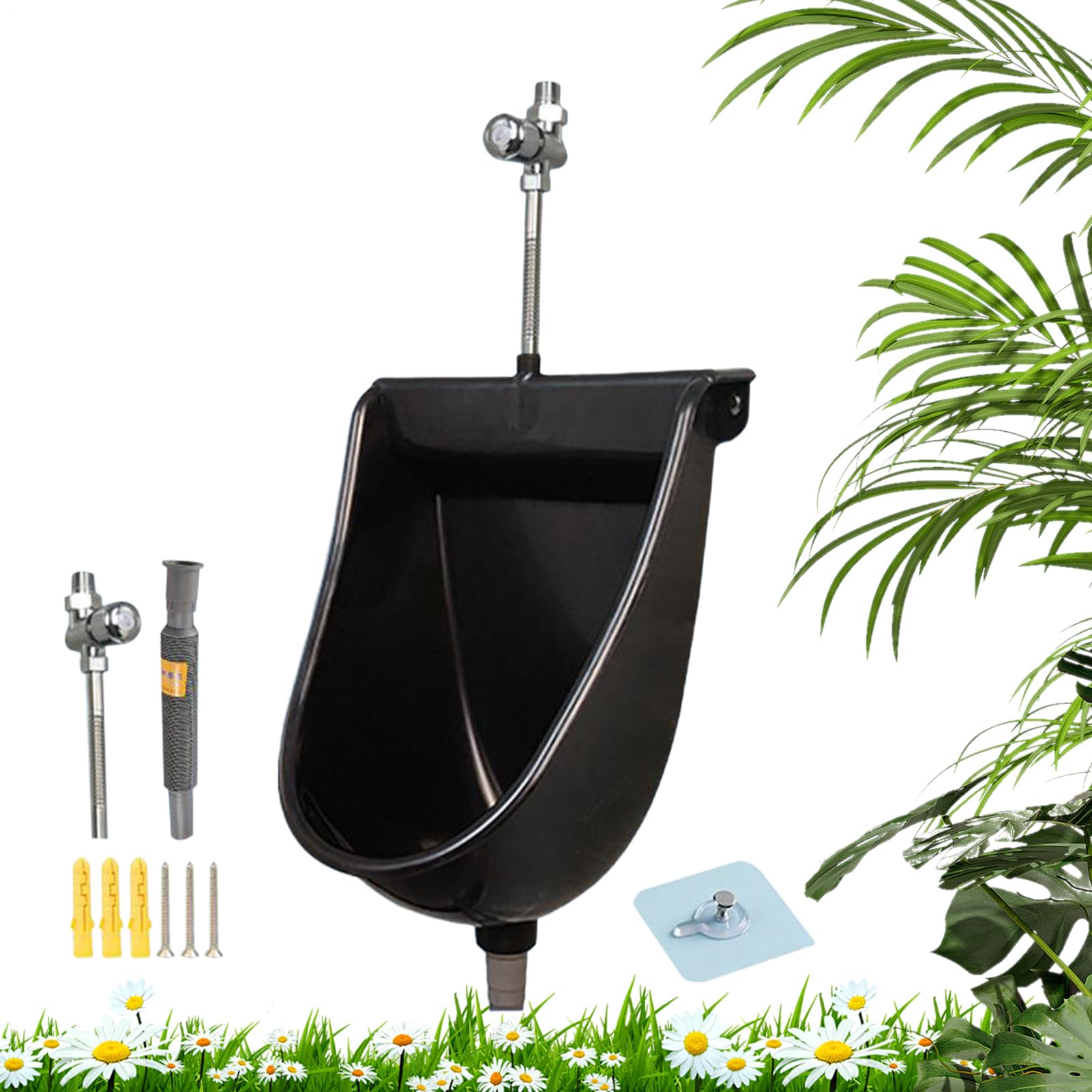 Urinal WC Für Männer - Urinal Für Männer Mit Spülsystem | Mit Wandhalterung | Outdoor, Schlafsaal, Garten, Apartment, Vater, Freund