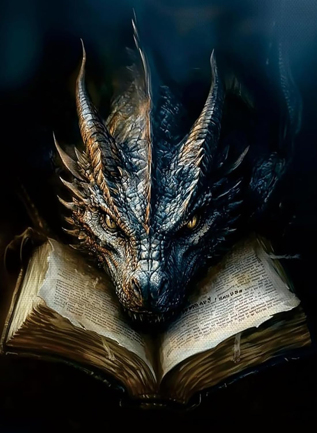 AIBOERL Dragon Square Diamond Painting Kits for Adults, Dragon 5D Diamond Painting Kits for Adults Beginner, DIY Art Kits for Adults Home Wall Decor 12x16-image-5