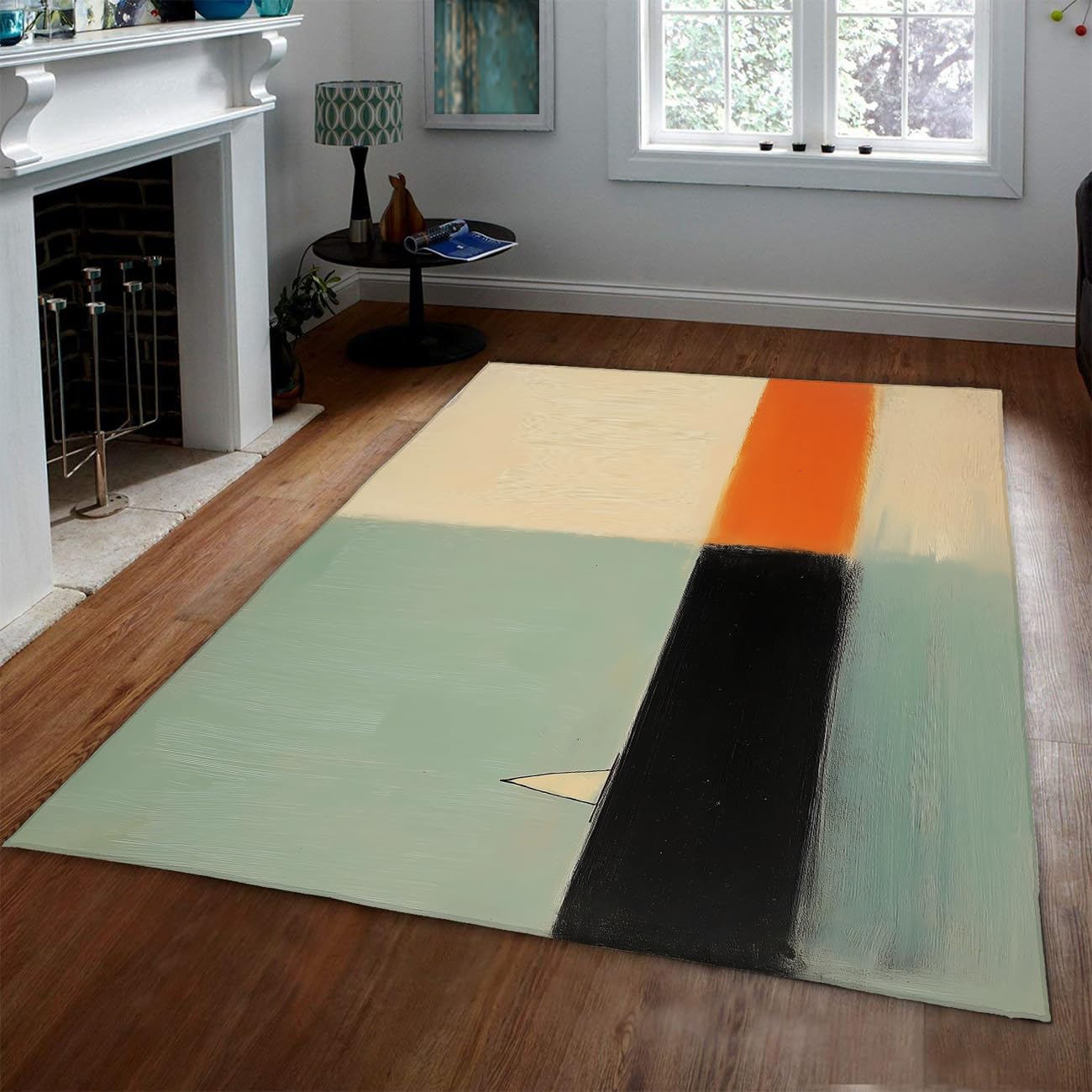 Tapis de salon contemporain 60x120 lavable et antidérapant pour entrée