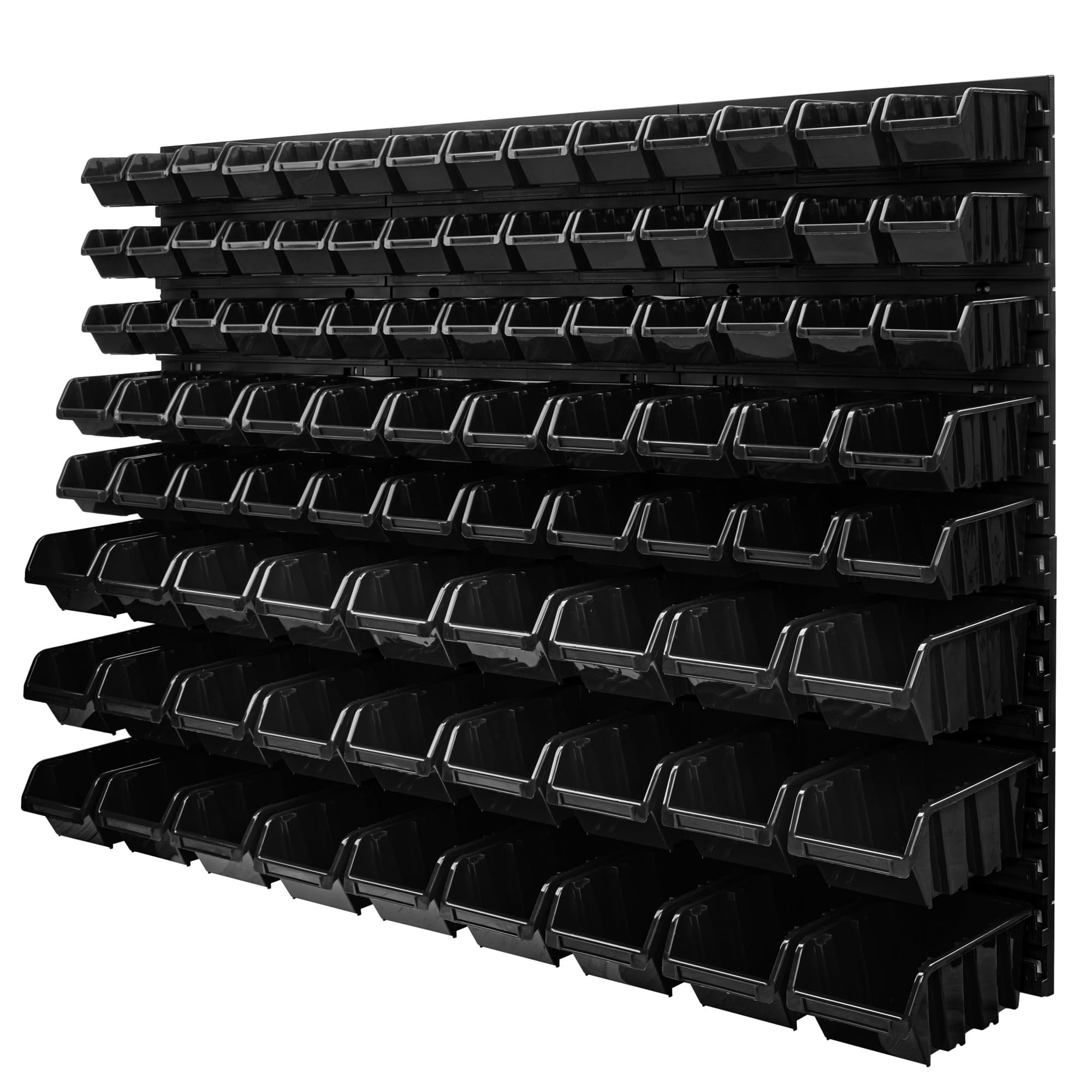 botle 91 scatole impilabili da parete per attrezzi, 1158 x 780 mm, in plastica, per garage, contenitori impilabili per scaffali da magazzino, scatole impilabili officina, parete officina