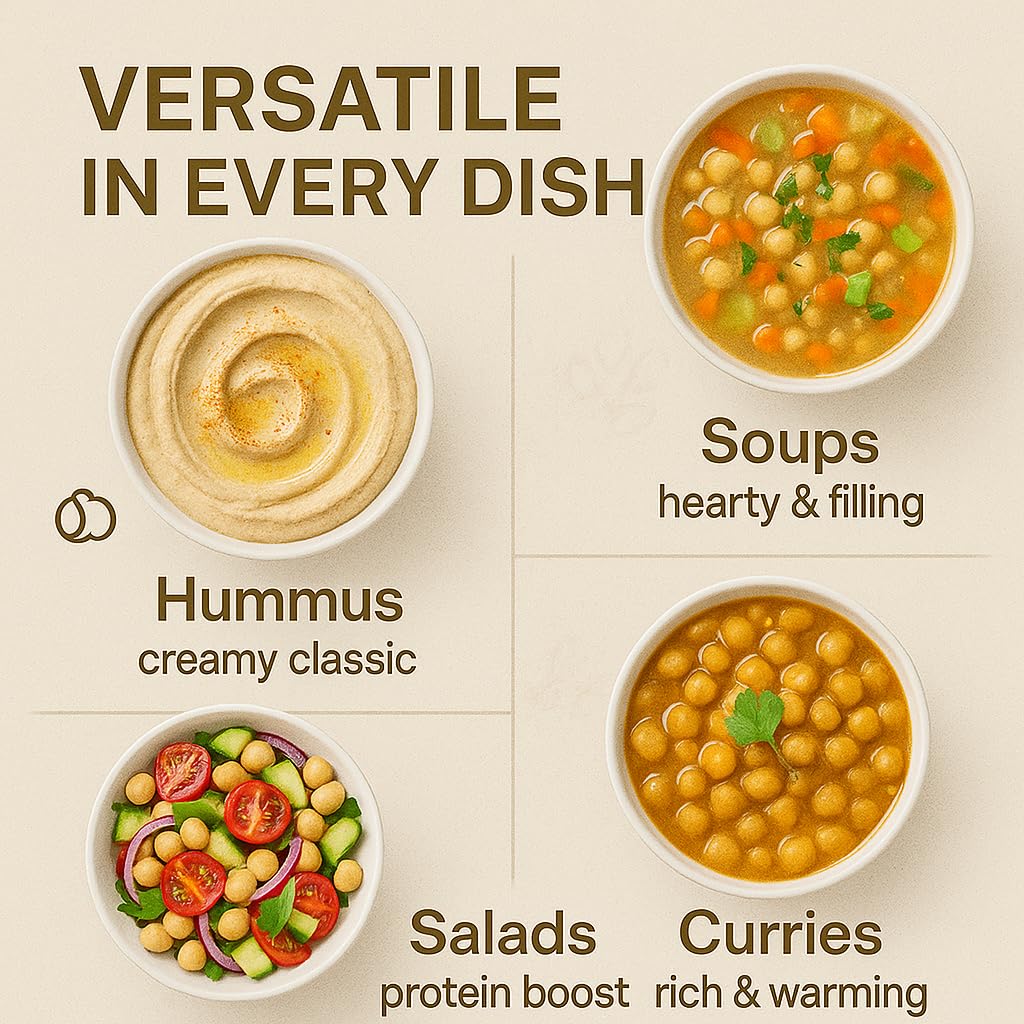 GiDeli Kichererbsen Getrocknet 25 kg - Ungeröstete, ohne Zusätze, Vegan, eiweißquelle - ideal für Hummus, Falafel, Currys - Grosspackung für Gastronomie