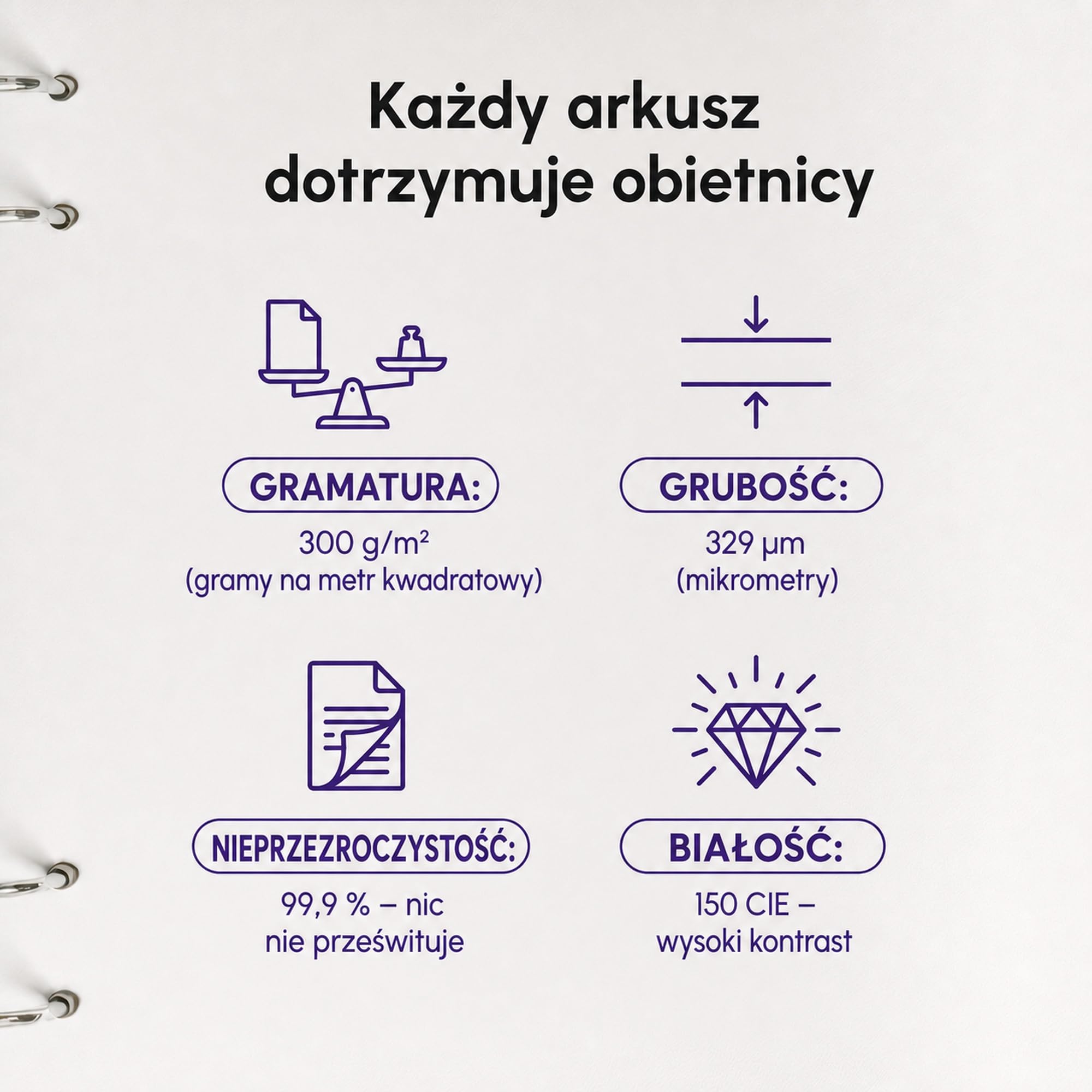 eliant. Karton do Majsterkowania A4 300g 100 Arkuszy Biały Made in Germany