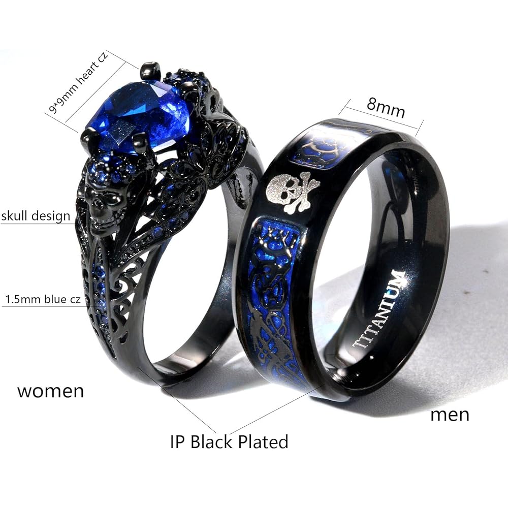Mens Gothic Rings Stainless Steel Men Gothic Skull Rings Skeleton