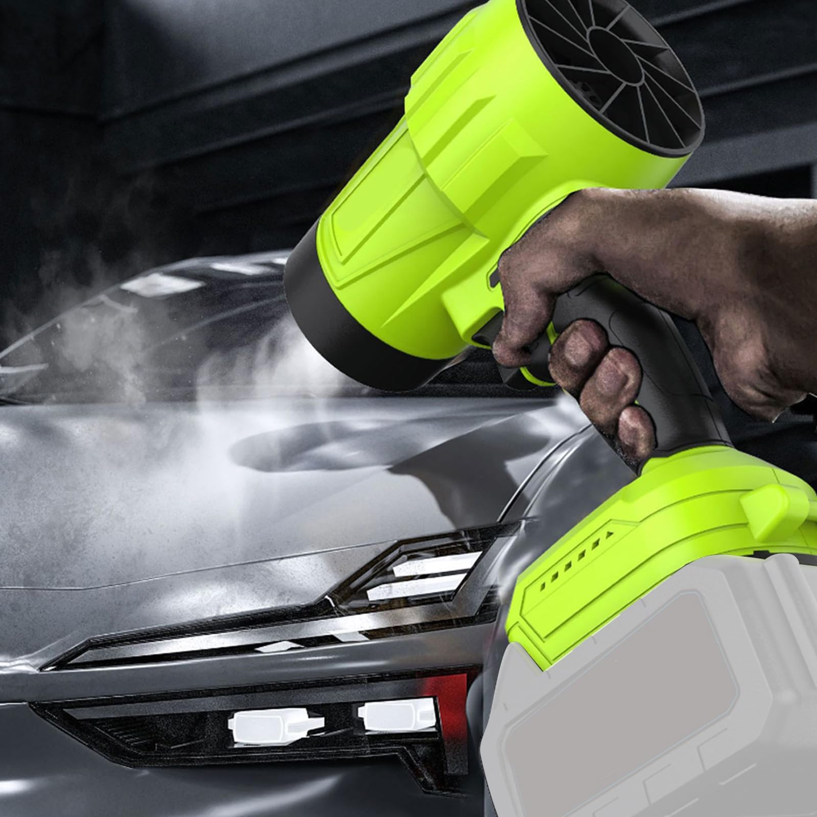 Souffleur portable et sans fil 21 V pour le nettoyage rapide de la neige et de la saleté dans le jardin tout au long de l'année