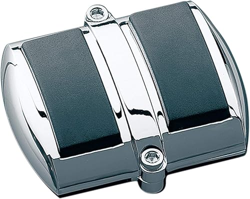 Miniatura 1 de Kuryakyn 8022 Control de pie de moto cubierta de pedal de freno ISO para motocicletas Harley-Davidson y Honda, cromada, negra