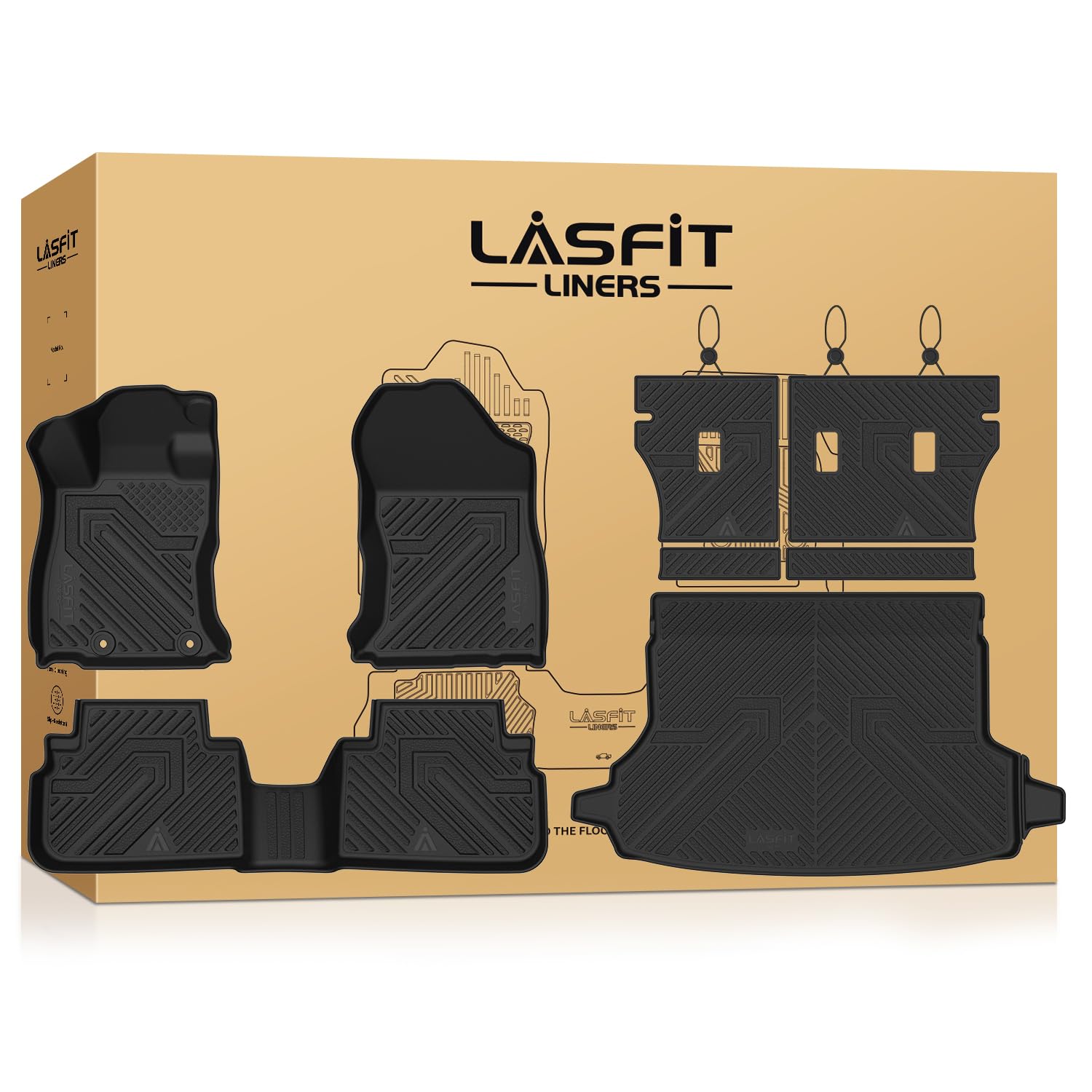 LASFIT Floor Mats &amp; Cargo Mat for Subaru Forester 2019-2024