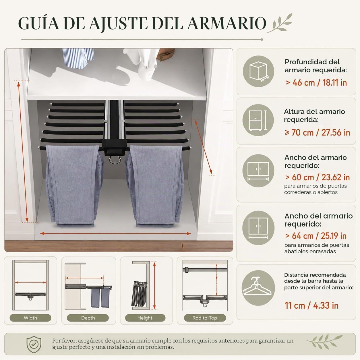 Perchero para pantalones deslizante de 22 barras extensible antideslizante, colgadores para pantalones, vestidor que ahorra espacio, para armario, lavandería, zona de almacenamiento (Negro)