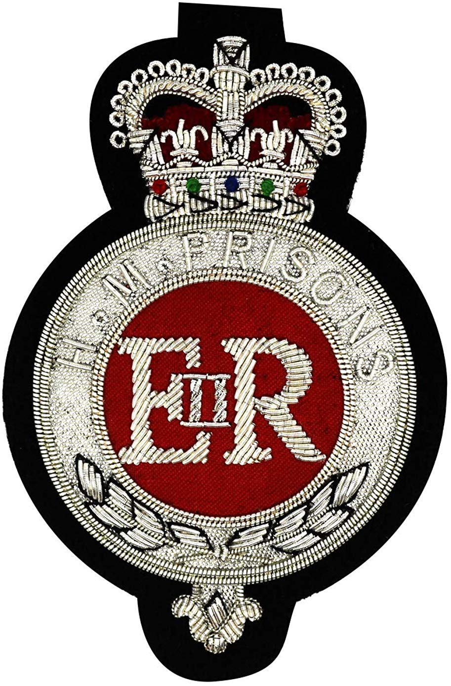 Family Crests Men's Black Hm Prison Service Embroidered Blazer Badge