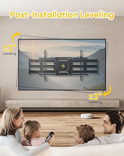Miniatura 6 de FORGING MOUNT Soporte de pared para TV de brazo largo con extensión de 36 pulgadas, soporte de montaje de TV de movimiento completo articulado doble